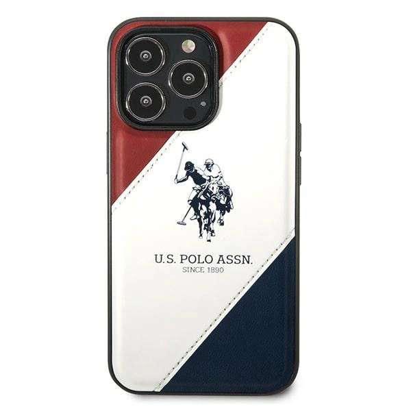 US Polo USHCP14XPSO3 iPhone 14 Pro Max 6.7" white/white Tricolor Embossedeng