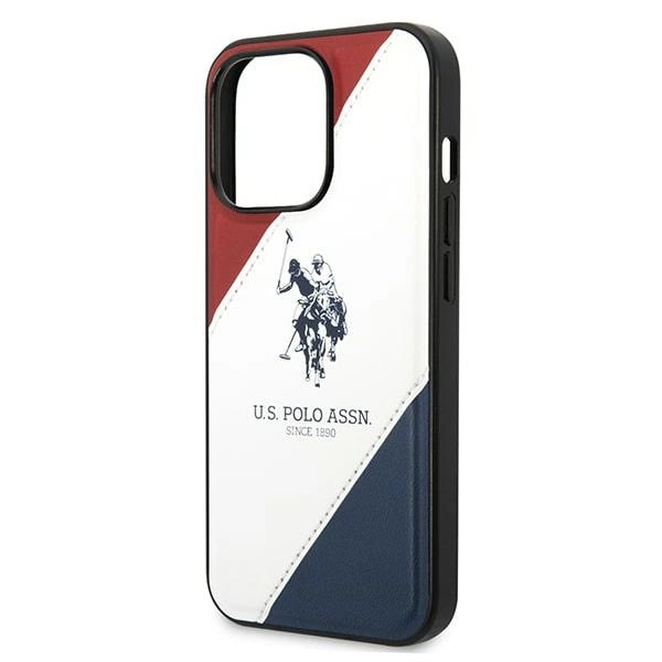 US Polo USHCP14XPSO3 iPhone 14 Pro Max 6.7" white/white Tricolor Embossedeng