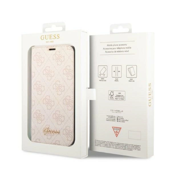 Guess GUBKP14MHG4SHP iPhone 14 Plus 6.7 "pink / pink book 4G Vintage Gold Logoeng