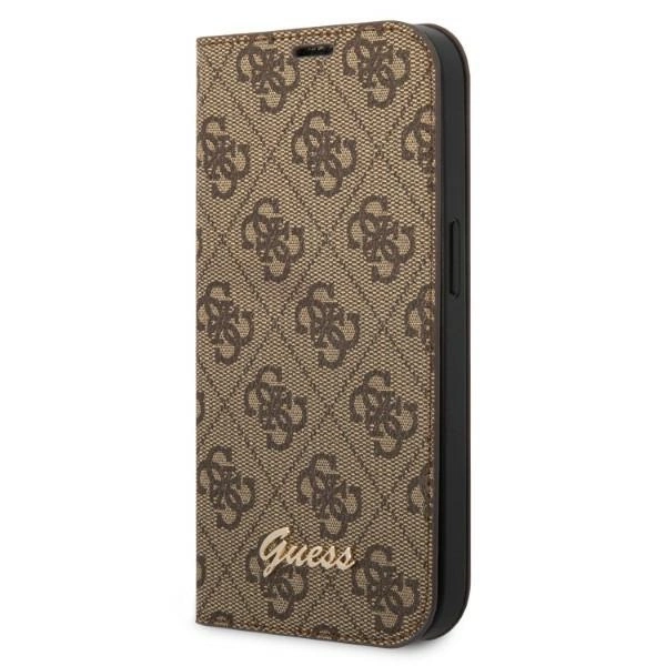 Guess GUBKP14MHG4SHW iPhone 14 Plus 6.7 "brown / brown book 4G Vintage Gold Logoeng