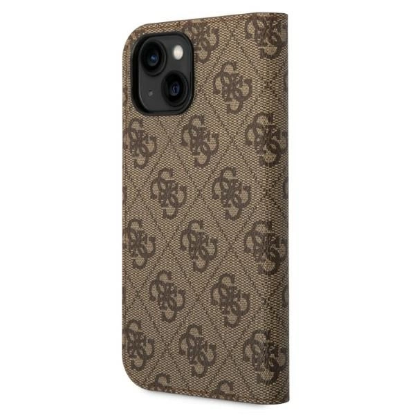 Guess GUBKP14MHG4SHW iPhone 14 Plus 6.7 "brown / brown book 4G Vintage Gold Logoeng