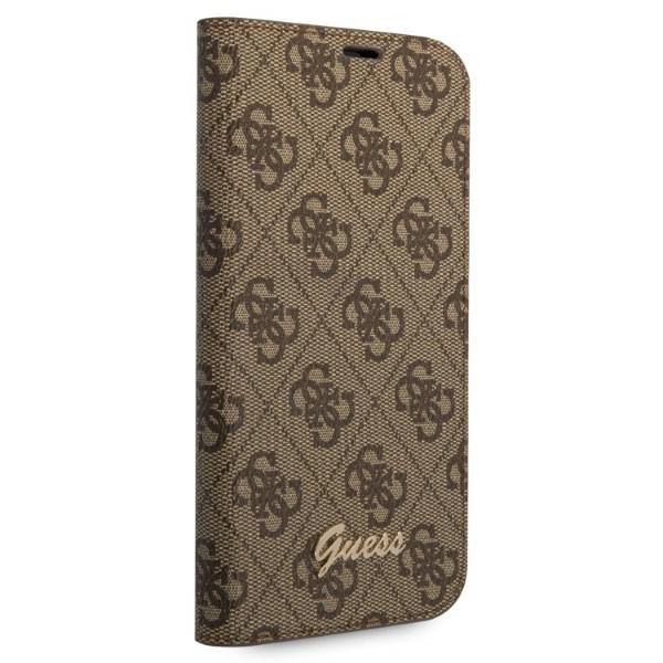 Guess GUBKP14MHG4SHW iPhone 14 Plus 6.7 "brown / brown book 4G Vintage Gold Logoeng