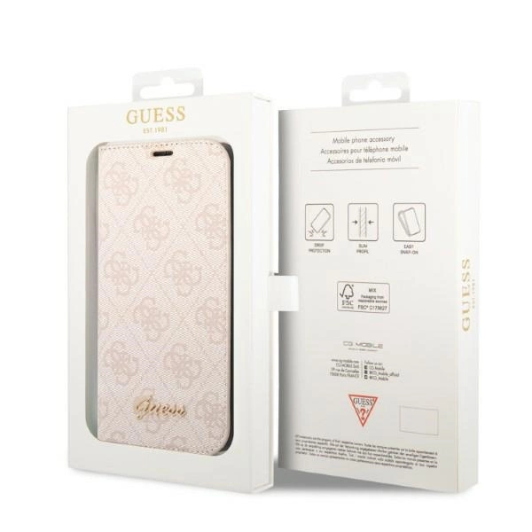 Guess GUBKP14XHG4SHP iPhone 14 Pro Max 6.7 "pink / pink book 4G Vintage Gold Logoeng