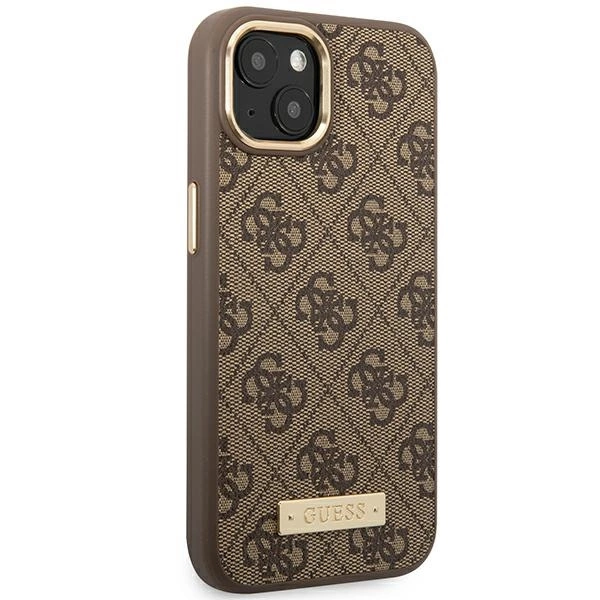 Guess GUHMP14MU4GPRW iPhone 14 Plus 6.7 "brown / brown hard case 4G Logo Plate MagSafeeng