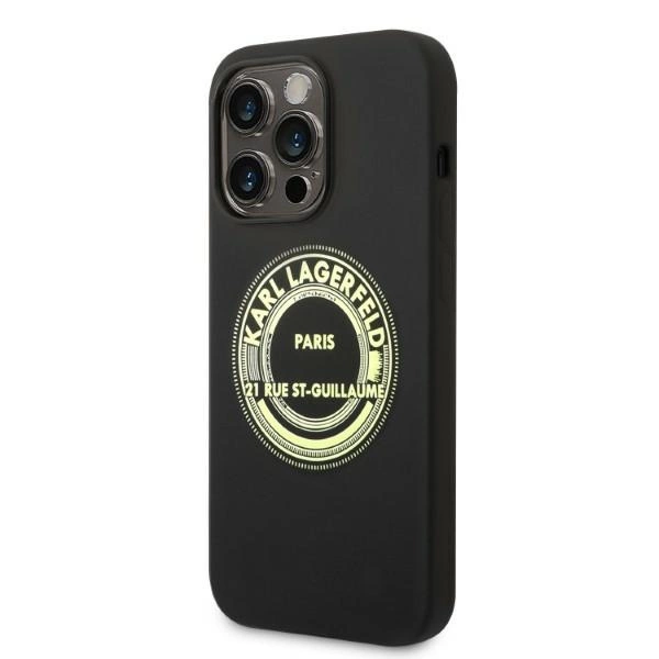 Karl Lagerfeld Silicone RSG case for iPhone 14 Pro - blackeng