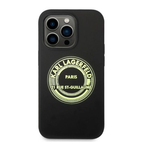Karl Lagerfeld Silicone RSG case for iPhone 14 Pro - blackeng