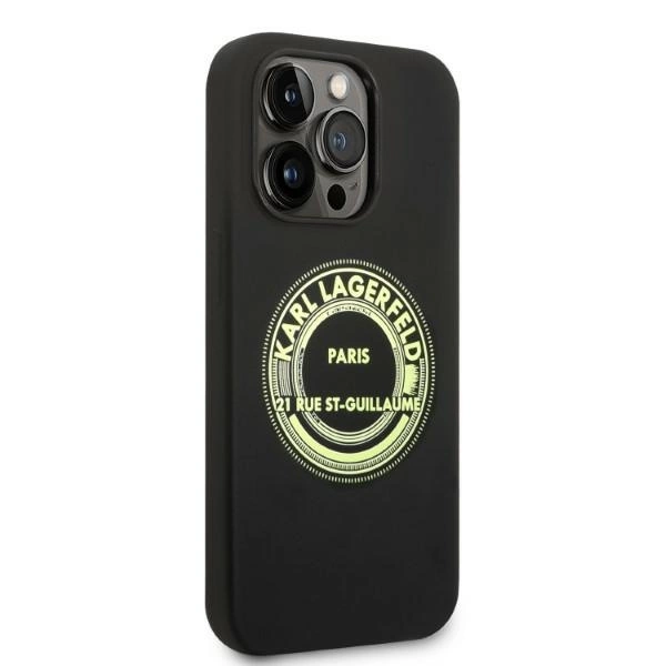 Karl Lagerfeld Silicone RSG case for iPhone 14 Pro - blackeng