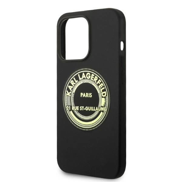 Karl Lagerfeld Silicone RSG case for iPhone 14 Pro - blackeng