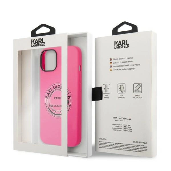 Karl Lagerfeld KLHCP14MSRSGRCF iPhone 14 Plus 6.7 "hardcase pink / pink Silicone RSGeng