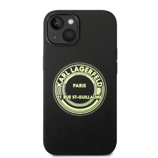 Karl Lagerfeld KLHCP14MSRSGRCK iPhone 14 Plus 6.7 "hardcase black / black Silicone RSGeng