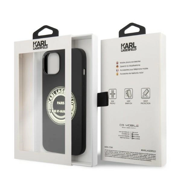 Karl Lagerfeld KLHCP14MSRSGRCK iPhone 14 Plus 6.7 "hardcase black / black Silicone RSGeng