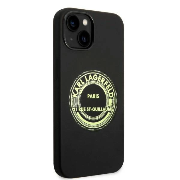 Karl Lagerfeld KLHCP14SSRSGRCK iPhone 14 6.1 "hardcase black / black Silicone RSGeng