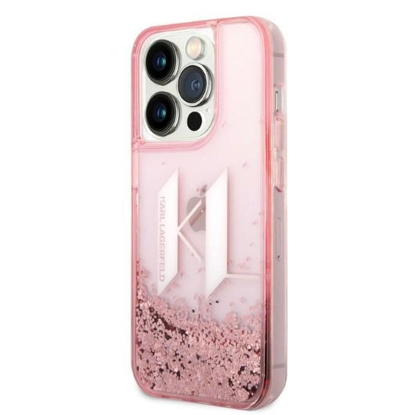 Karl Lagerfeld KLHCP14XLBKLCP iPhone 14 Pro Max 6.7 "pink / pink hardcase Liquid Glitter Big KLeng