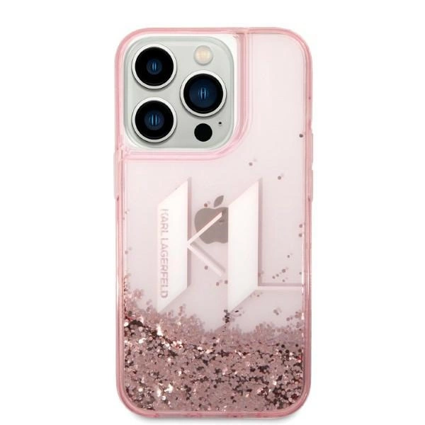 Karl Lagerfeld KLHCP14XLBKLCP iPhone 14 Pro Max 6.7 "pink / pink hardcase Liquid Glitter Big KLeng