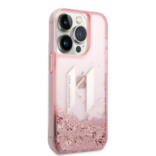 Karl Lagerfeld KLHCP14XLBKLCP iPhone 14 Pro Max 6.7 "pink / pink hardcase Liquid Glitter Big KLeng
