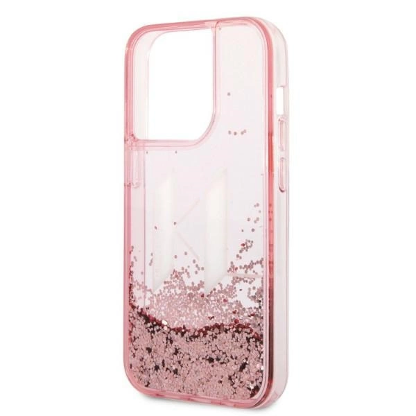 Karl Lagerfeld KLHCP14XLBKLCP iPhone 14 Pro Max 6.7 "pink / pink hardcase Liquid Glitter Big KLeng