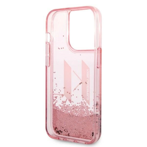 Karl Lagerfeld KLHCP14XLBKLCP iPhone 14 Pro Max 6.7 "pink / pink hardcase Liquid Glitter Big KLeng