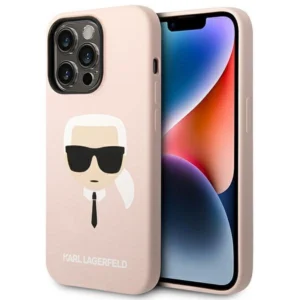 Karl Lagerfeld KLHCP14XSLKHLP iPhone 14 Pro Max 6.7 "hardcase pink / pink Silicone Karl`s Headeng