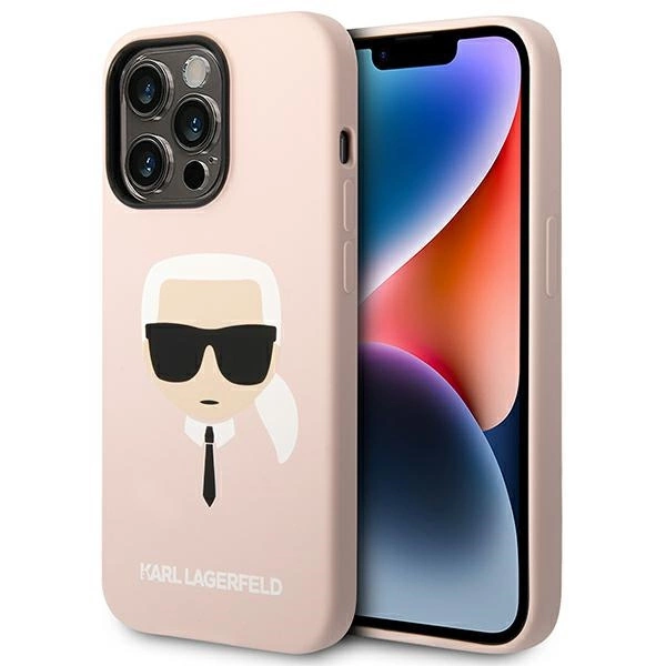 Karl Lagerfeld KLHCP14XSLKHLP iPhone 14 Pro Max 6.7 "hardcase pink / pink Silicone Karl`s Headeng