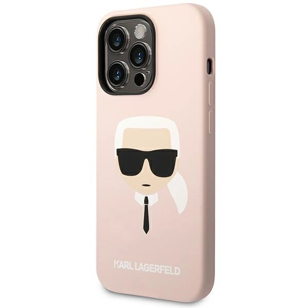 Karl Lagerfeld KLHCP14XSLKHLP iPhone 14 Pro Max 6.7 "hardcase pink / pink Silicone Karl`s Headeng