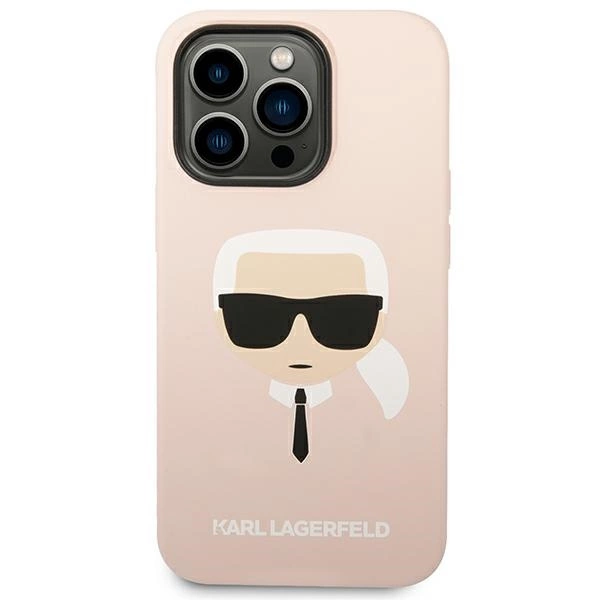 Karl Lagerfeld KLHCP14XSLKHLP iPhone 14 Pro Max 6.7 "hardcase pink / pink Silicone Karl`s Headeng