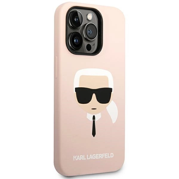 Karl Lagerfeld KLHCP14XSLKHLP iPhone 14 Pro Max 6.7 "hardcase pink / pink Silicone Karl`s Headeng