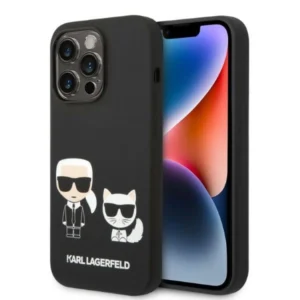 Karl Lagerfeld KLHMP14XSSKCK iPhone 14 Pro Max 6.7 "hardcase black / black Liquid Silicone Karl & Choupette Magsafeeng