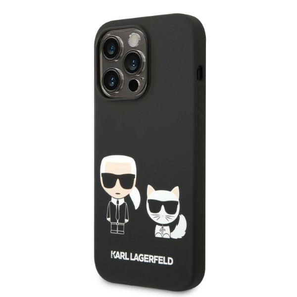Karl Lagerfeld KLHMP14XSSKCK iPhone 14 Pro Max 6.7 "hardcase black / black Liquid Silicone Karl & Choupette Magsafeeng