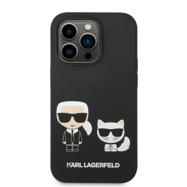 Karl Lagerfeld KLHMP14XSSKCK iPhone 14 Pro Max 6.7 "hardcase black / black Liquid Silicone Karl & Choupette Magsafeeng