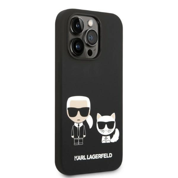 Karl Lagerfeld KLHMP14XSSKCK iPhone 14 Pro Max 6.7 "hardcase black / black Liquid Silicone Karl & Choupette Magsafeeng