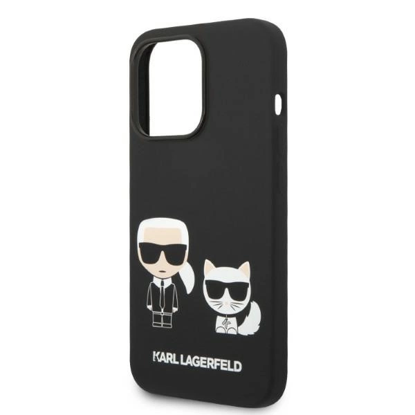 Karl Lagerfeld KLHMP14XSSKCK iPhone 14 Pro Max 6.7 "hardcase black / black Liquid Silicone Karl & Choupette Magsafeeng