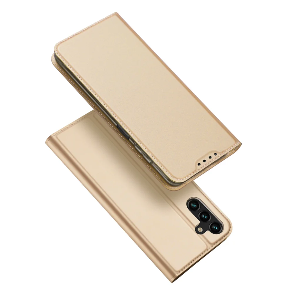 Dux Ducis Skin Pro Case for Samsung Galaxy A14 5G Flip Card Wallet Stand Goldeng