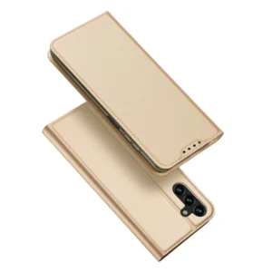 Dux Ducis Skin Pro Case for Samsung Galaxy A14 5G Flip Card Wallet Stand Goldeng