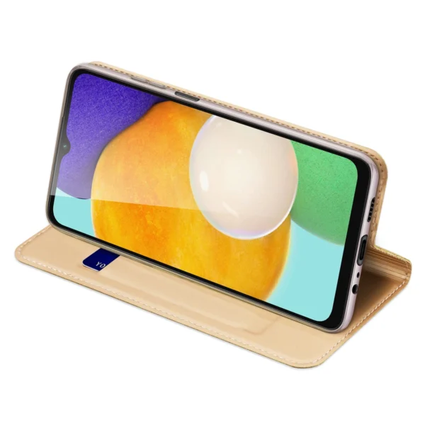 Dux Ducis Skin Pro Case for Samsung Galaxy A14 5G Flip Card Wallet Stand Goldeng