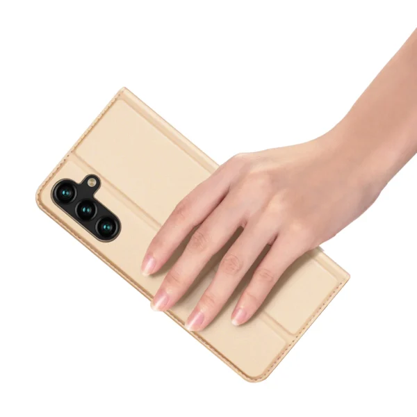 Dux Ducis Skin Pro Case for Samsung Galaxy A14 5G Flip Card Wallet Stand Goldeng