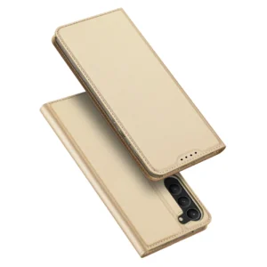 Dux Ducis Skin Pro Case for Samsung Galaxy S23+ Flip Card Wallet Stand Goldeng