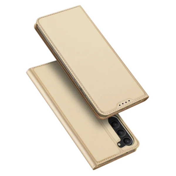 Dux Ducis Skin Pro Case for Samsung Galaxy S23+ Flip Card Wallet Stand Goldeng