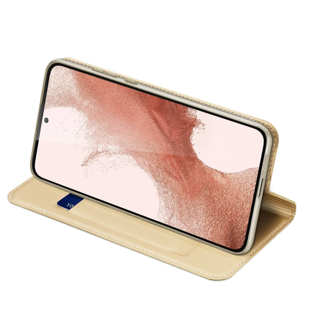 Dux Ducis Skin Pro Case for Samsung Galaxy S23+ Flip Card Wallet Stand Goldeng