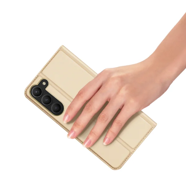 Dux Ducis Skin Pro Case for Samsung Galaxy S23+ Flip Card Wallet Stand Goldeng