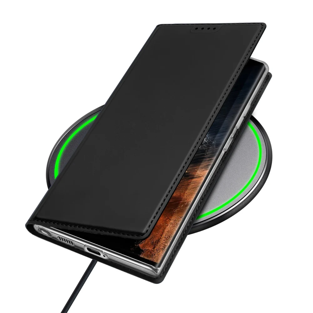 Dux Ducis Skin Pro Case for Samsung Galaxy S23 Ultra Flip Card Wallet Stand Blackeng