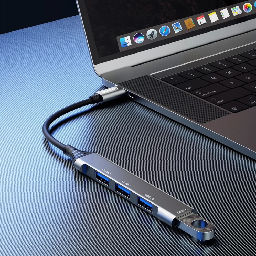 Dudao HUB 4in1 USB-C - 4x USB-A (3 x USB2.0 / USB3.0) 6.3cm black (A16T)eng