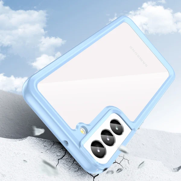 Outer Space Case for Samsung Galaxy S23+ cover with a flexible frame blueeng