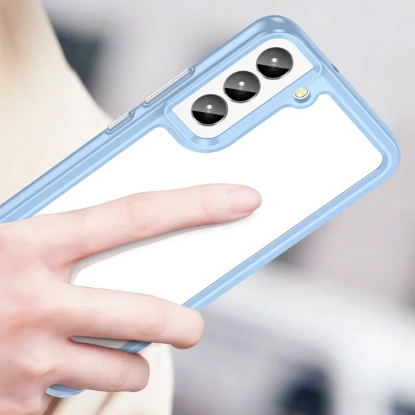 Outer Space Case for Samsung Galaxy S23+ cover with a flexible frame blueeng