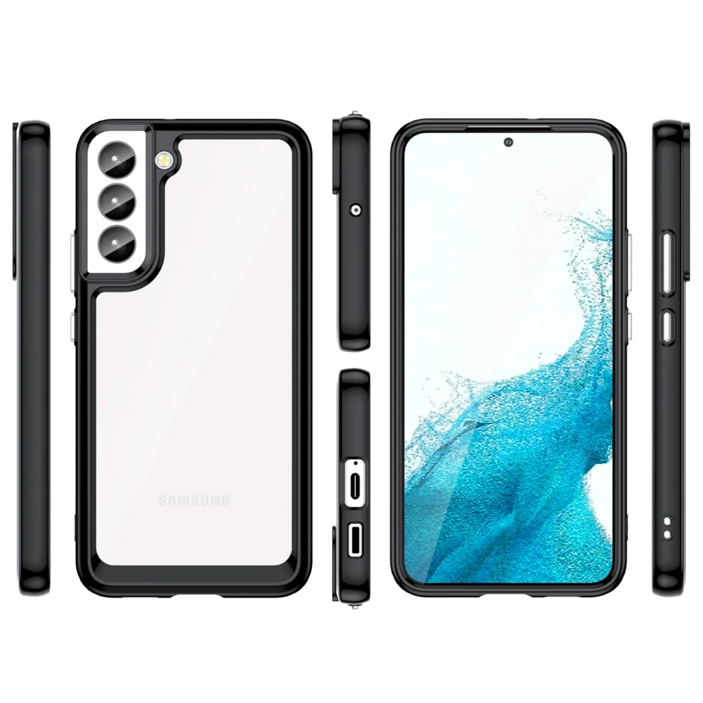 Outer Space Case for Samsung Galaxy S23+ cover with a flexible frame blackeng