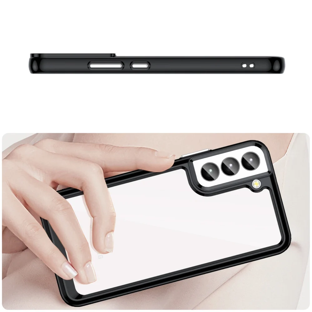 Outer Space Case for Samsung Galaxy S23+ cover with a flexible frame blackeng
