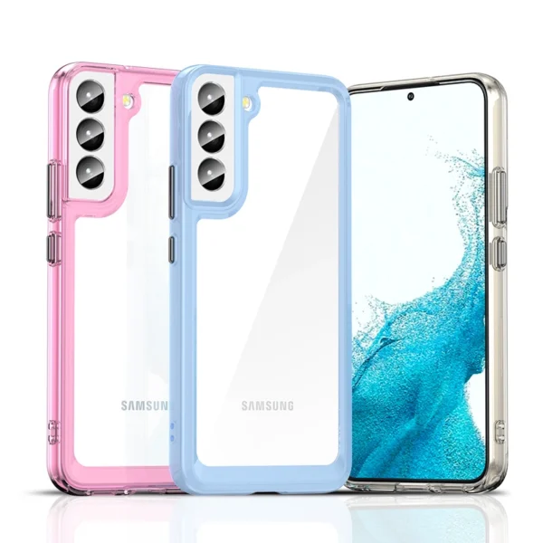 Outer Space Case for Samsung Galaxy S23 cover with a flexible frame blueeng