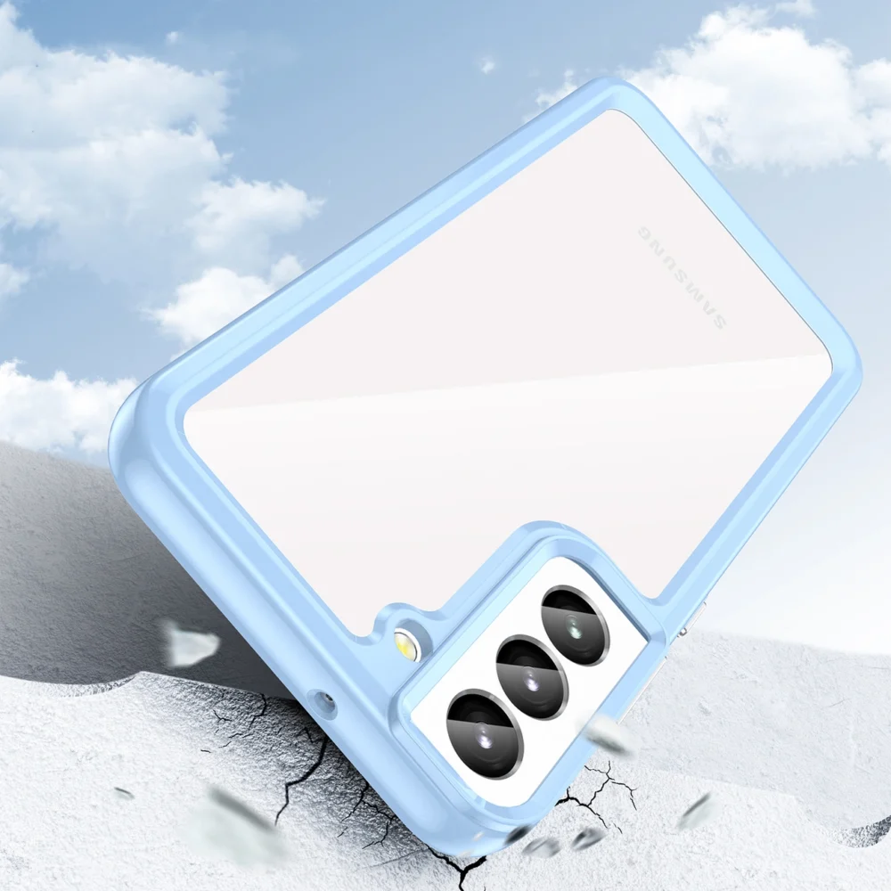 Outer Space Case for Samsung Galaxy S23 cover with a flexible frame blueeng