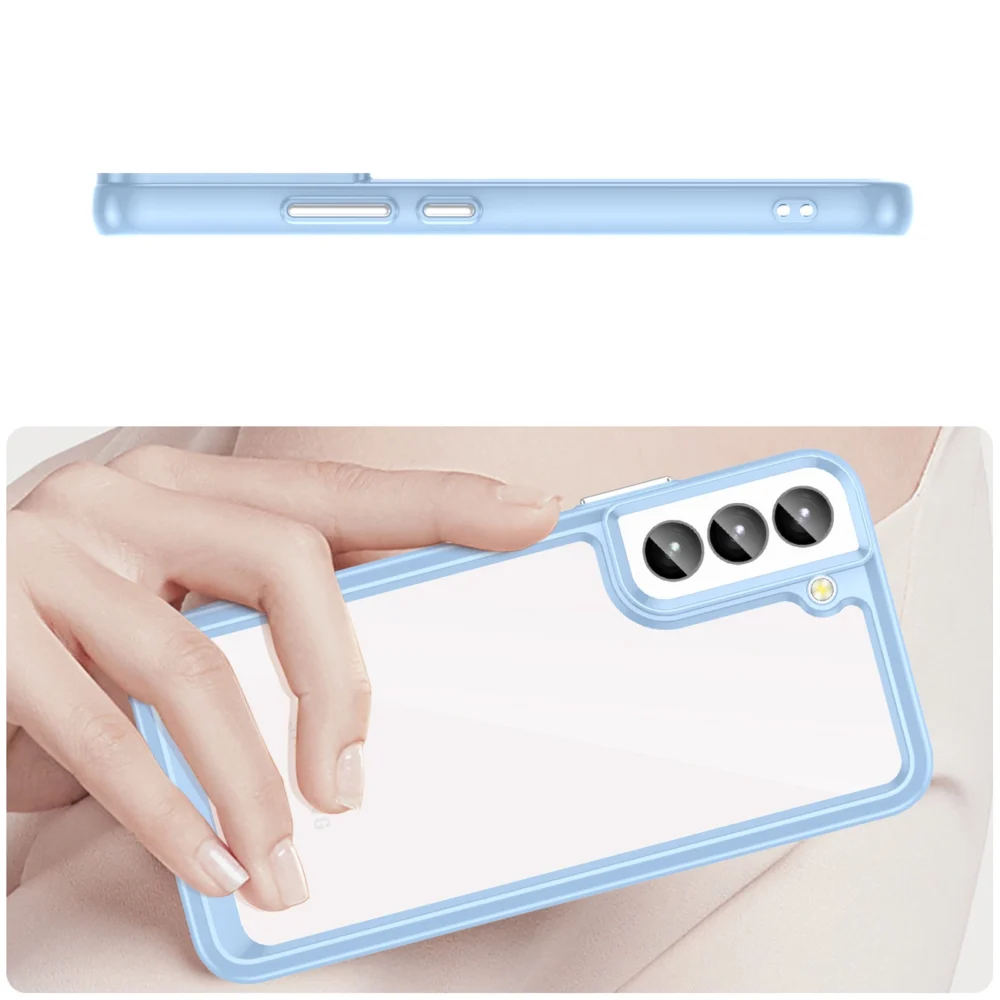 Outer Space Case for Samsung Galaxy S23 cover with a flexible frame blueeng