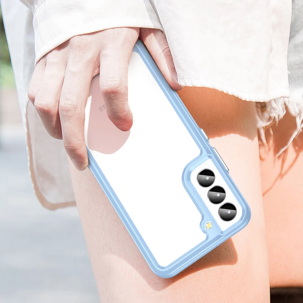 Outer Space Case for Samsung Galaxy S23 cover with a flexible frame blueeng