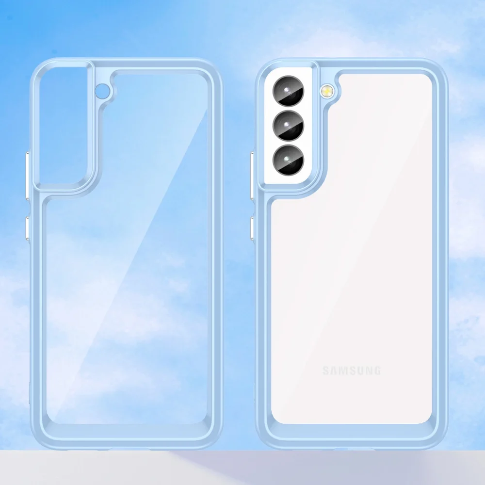 Outer Space Case for Samsung Galaxy S23 cover with a flexible frame blueeng